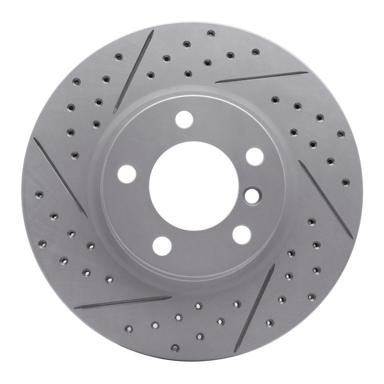 830-32011L Geoperformance Drilled/Slotted Brake Rotor, 2011-2016 Mini, Position: Front Left