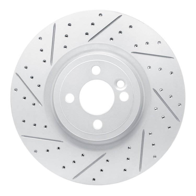 830-32014L Geoperformance Drilled/Slotted Brake Rotor, 2013-2013 Mini, Position: Front Left