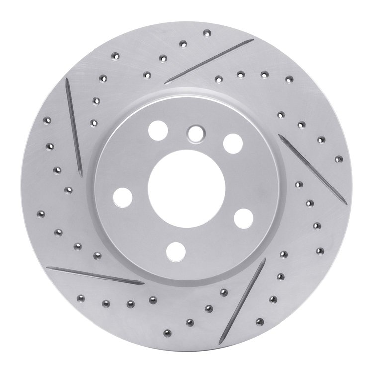 830-32015L Geoperformance Drilled/Slotted Brake Rotor, 2014-2021 Mini, Position: Front Left
