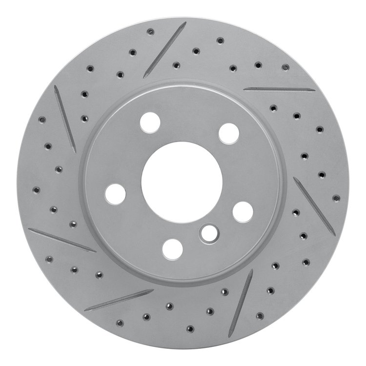 830-32017L Geoperformance Drilled/Slotted Brake Rotor, Fits Select Mini, Position: Front Left