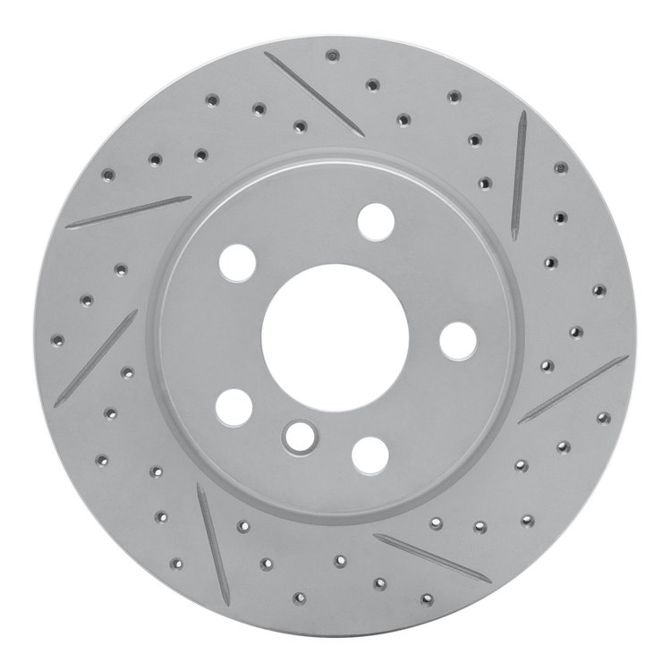 830-32017R Geoperformance Drilled/Slotted Brake Rotor, Fits Select Mini, Position: Front Right