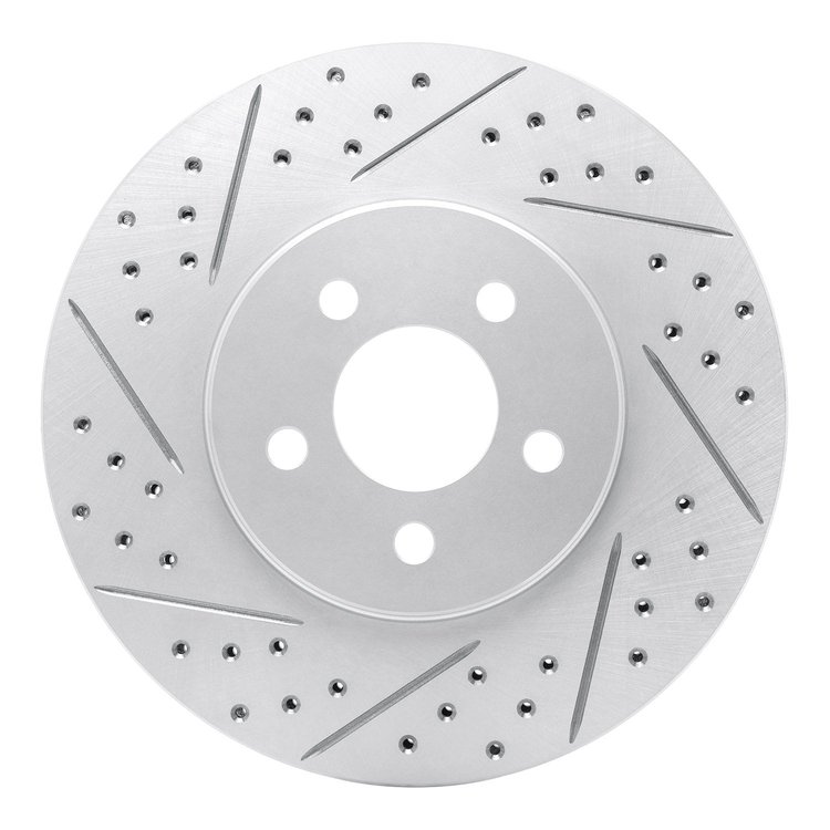 830-39010L Geoperformance Drilled/Slotted Brake Rotor, 1995-2006 Mopar, Position: Front Left