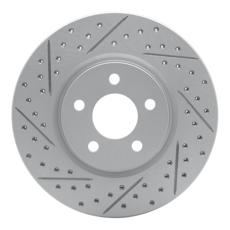 830-39013L Geoperformance Drilled/Slotted Brake Rotor, 2003-2009 Mopar, Position: Front Left