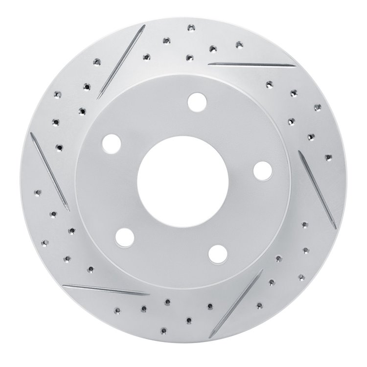 830-40077L Geoperformance Drilled/Slotted Brake Rotor, 1994-1999 Mopar, Position: Front Left