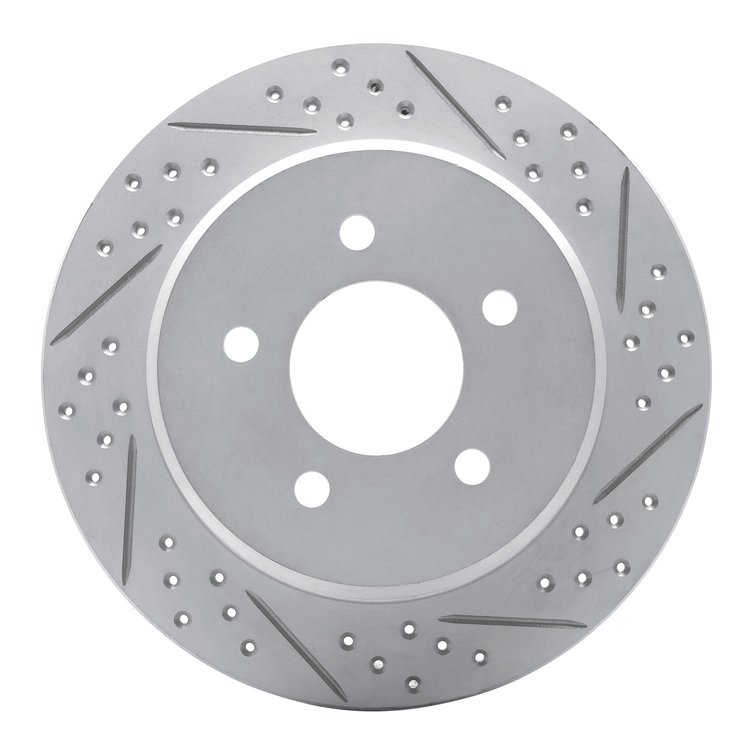 830-40083R Geoperformance Drilled/Slotted Brake Rotor, 1997-2007 Mopar, Position: Rear Right