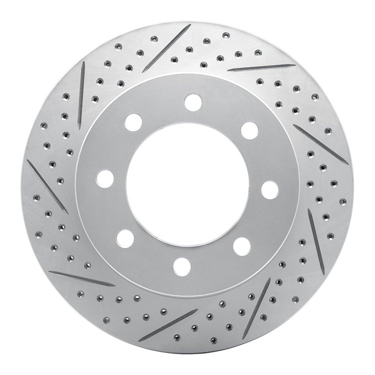 830-40102L Geoperformance Drilled/Slotted Brake Rotor, 2003-2008 Mopar, Position: Front Left