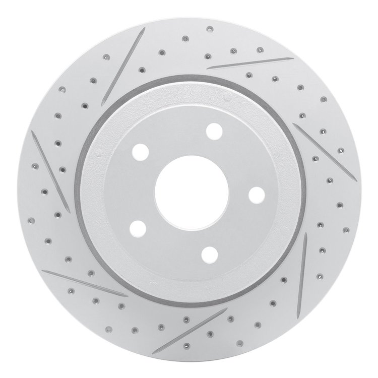 830-42003L Geoperformance Drilled/Slotted Brake Rotor, 2006-2010 Mopar, Position: Rear Left