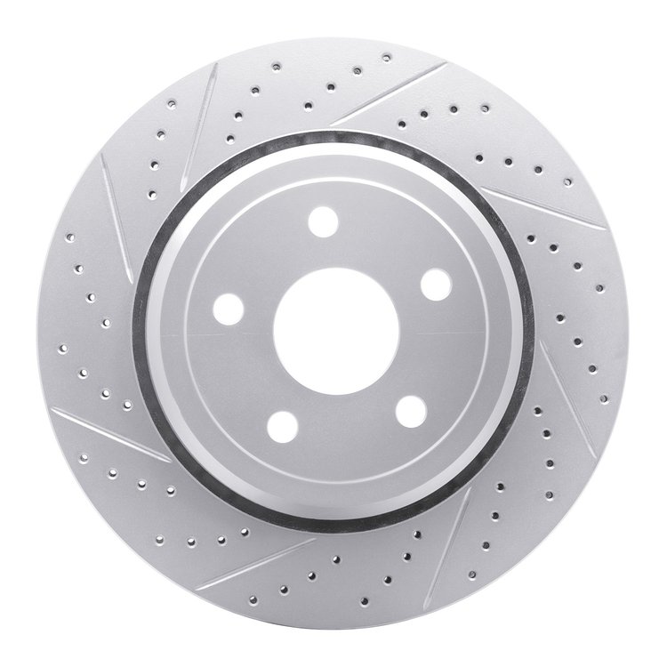 830-42008L Geoperformance Drilled/Slotted Brake Rotor, Fits Select Mopar, Position: Rear Left