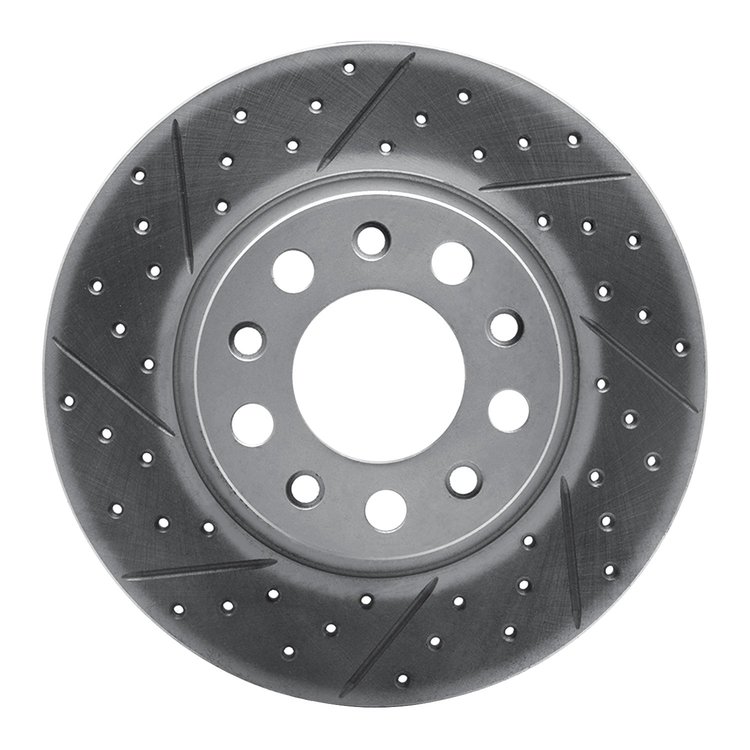 830-42014L Geoperformance Drilled/Slotted Brake Rotor, Fits Select Mopar, Position: Rear Left
