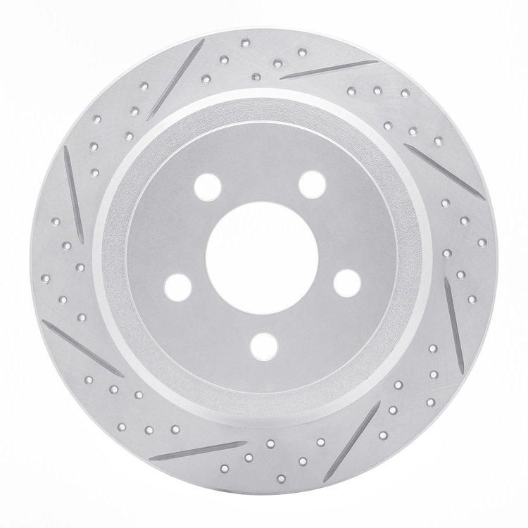 830-42019L Geoperformance Drilled/Slotted Brake Rotor, 2007-2012 Mopar, Position: Rear Left