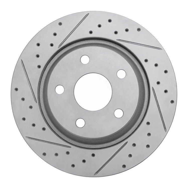 830-42033L Geoperformance Drilled/Slotted Brake Rotor, 2012-2018 Mopar, Position: Front Left