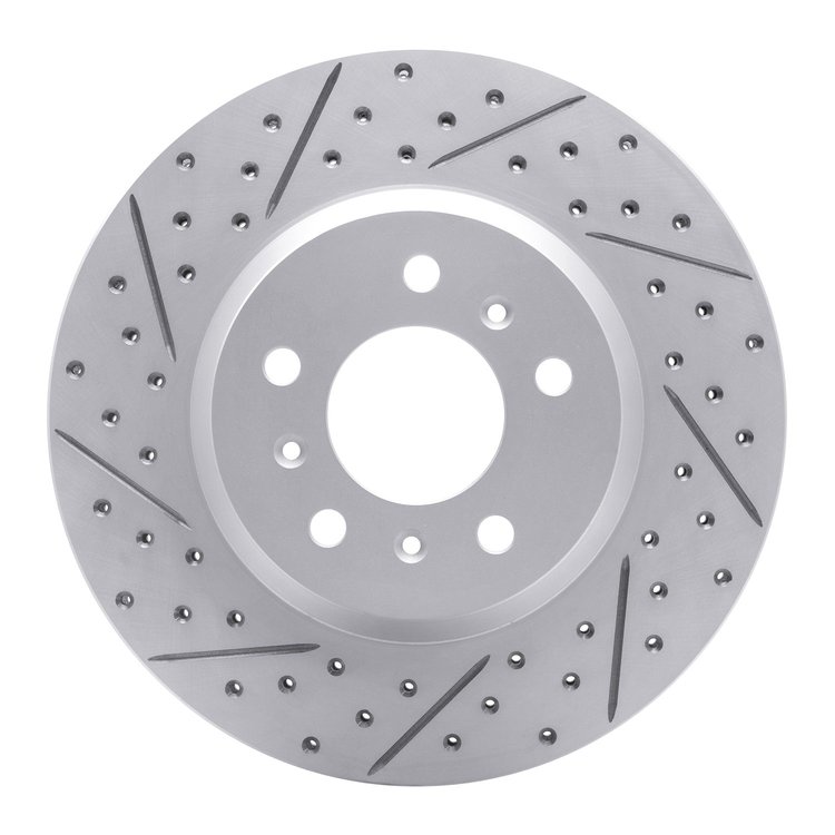 830-45012L Geoperformance Drilled/Slotted Brake Rotor, 2006-2016 GM, Position: Front Left