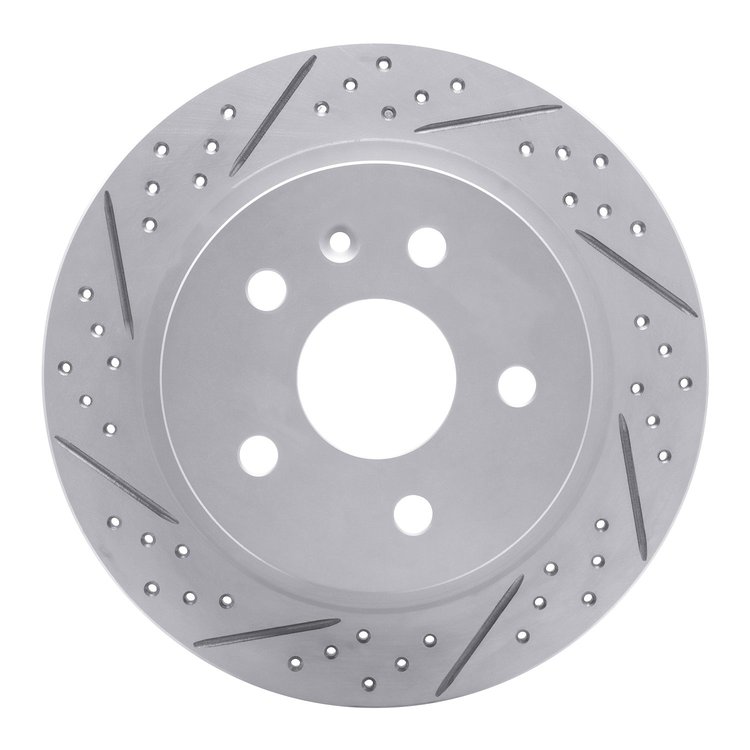 830-45015L Geoperformance Drilled/Slotted Brake Rotor, 2011-2016 GM, Position: Rear Left