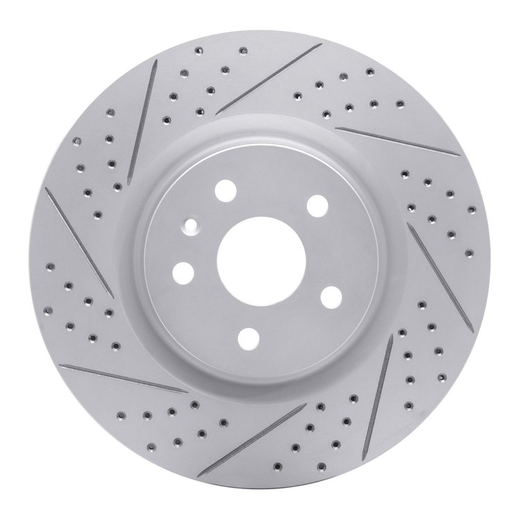 830-45017L Geoperformance Drilled/Slotted Brake Rotor, 2009-2017 GM, Position: Front Left