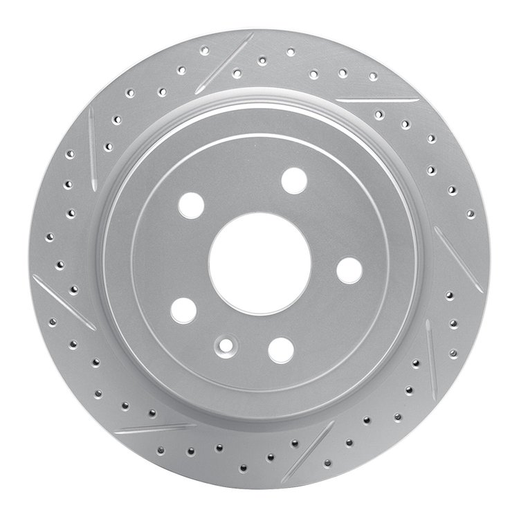 830-46024L Geoperformance Drilled/Slotted Brake Rotor, 2008-2019 GM, Position: Rear Left