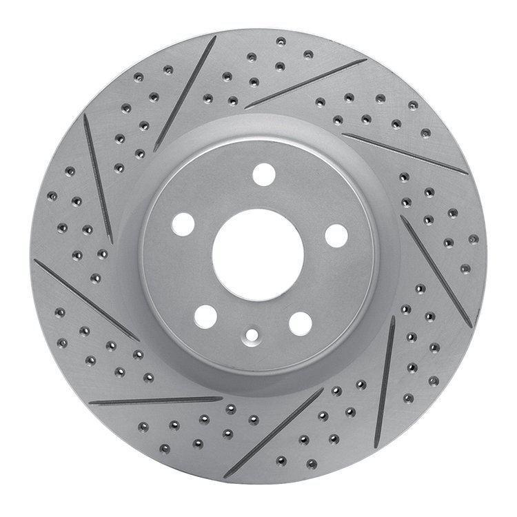 830-46027L Geoperformance Drilled/Slotted Brake Rotor, 2008-2017 GM, Position: Front Left