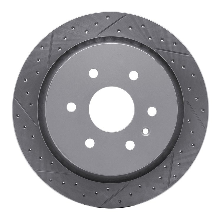 830-46034L Geoperformance Drilled/Slotted Brake Rotor, 2013-2019 GM, Position: Rear Left