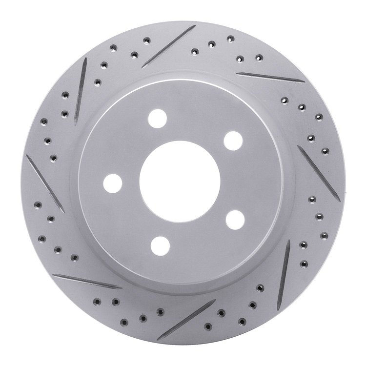 830-47025L Geoperformance Drilled/Slotted Brake Rotor, 1993-1997 GM, Position: Rear Left