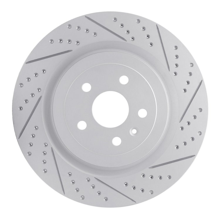 830-47039L Geoperformance Drilled/Slotted Brake Rotor, Fits Select GM, Position: Rear Left