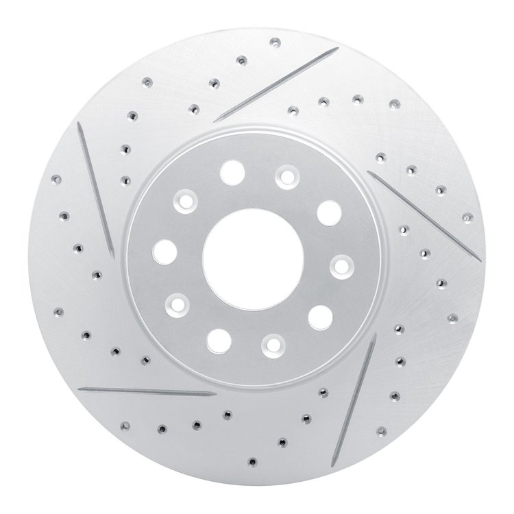 830-47055L Geoperformance Drilled/Slotted Brake Rotor, Fits Select GM, Position: Front Left