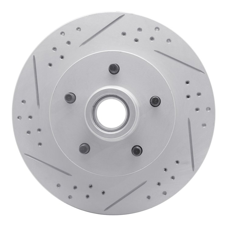 830-47065L Geoperformance Drilled/Slotted Brake Rotor, 1969-1996 GM, Position: Front Left