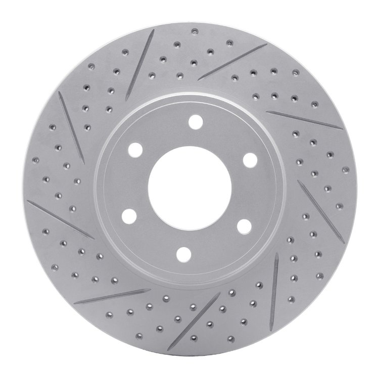 830-47069L Geoperformance Drilled/Slotted Brake Rotor, 2006-2009 GM, Position: Front Left