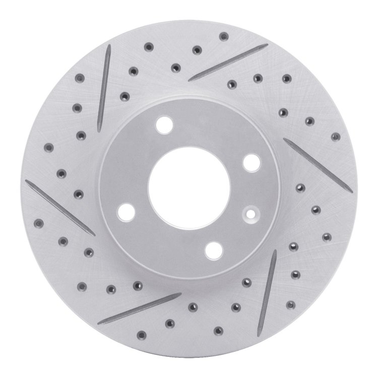 830-47076L Geoperformance Drilled/Slotted Brake Rotor, Fits Select GM, Position: Front Left