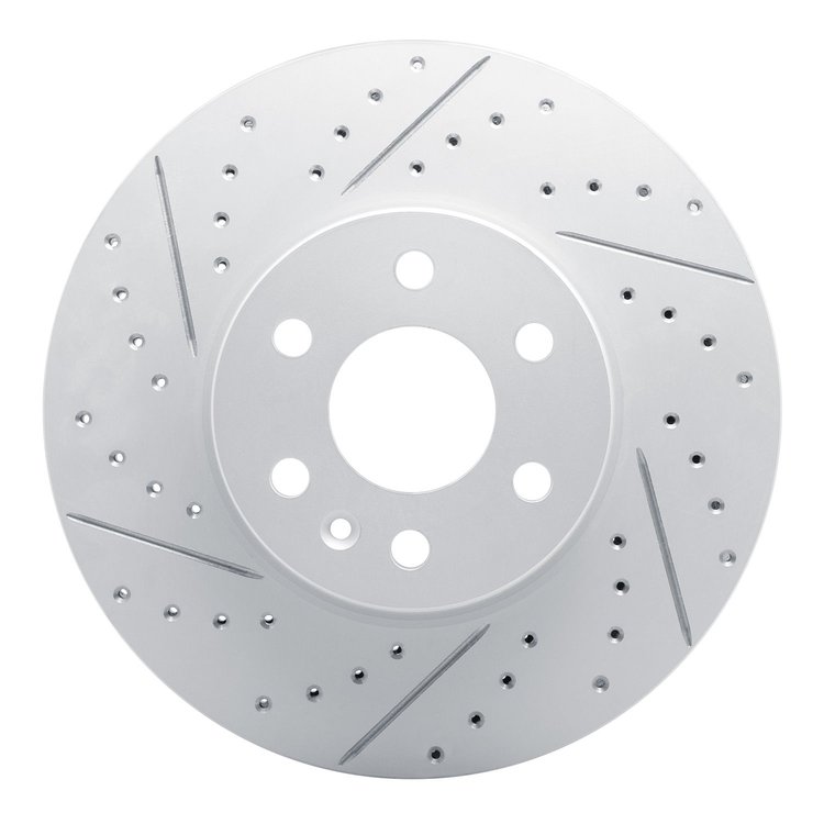 830-47087L Geoperformance Drilled/Slotted Brake Rotor, Fits Select GM, Position: Front Left
