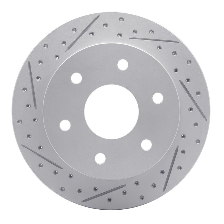 830-48008L Geoperformance Drilled/Slotted Brake Rotor, 1988-2000 GM, Position: Front Left