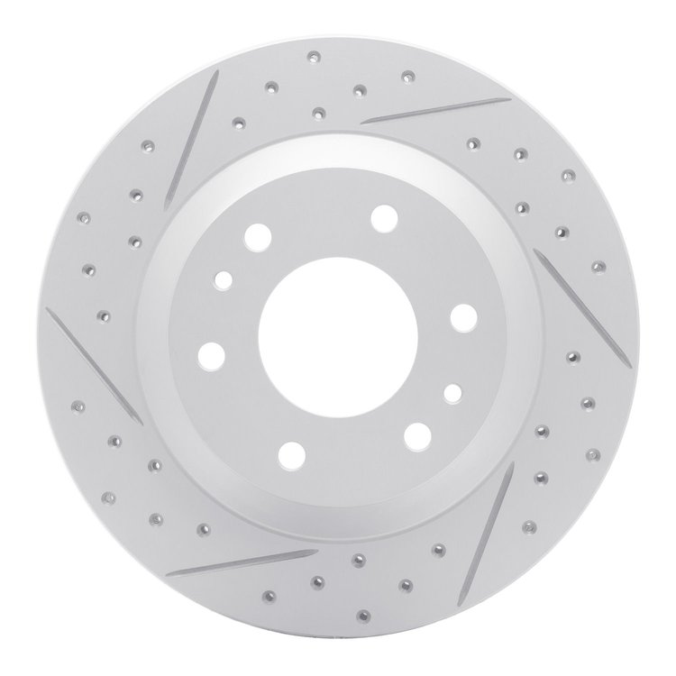 830-48044L Geoperformance Drilled/Slotted Brake Rotor, 2002-2005 GM, Position: Front Left