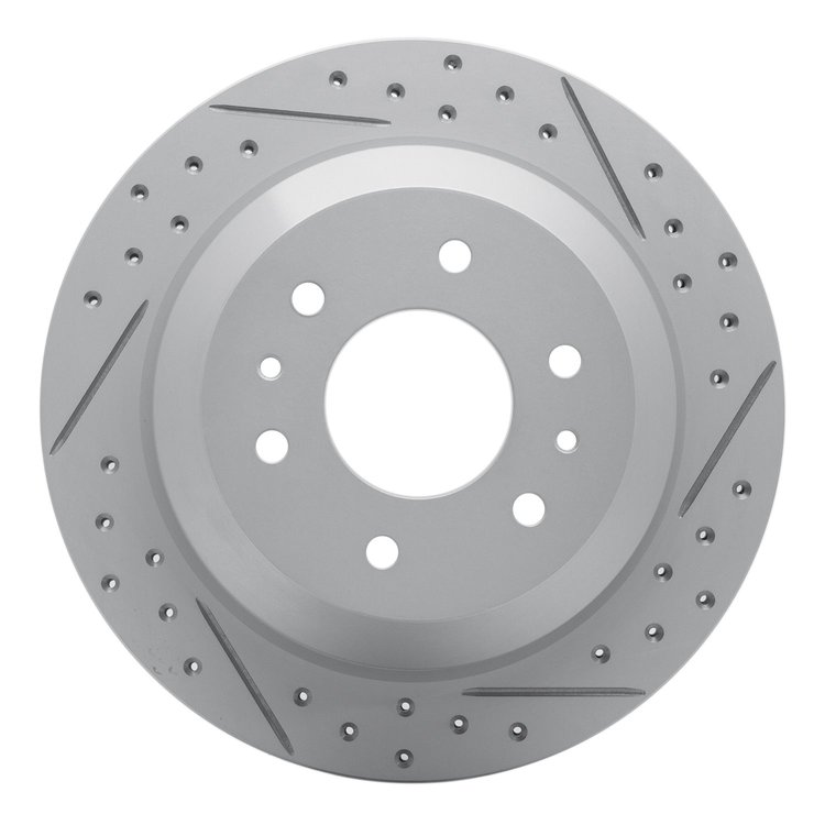 830-48045R Geoperformance Drilled/Slotted Brake Rotor, 2002-2009 GM, Position: Rear Right