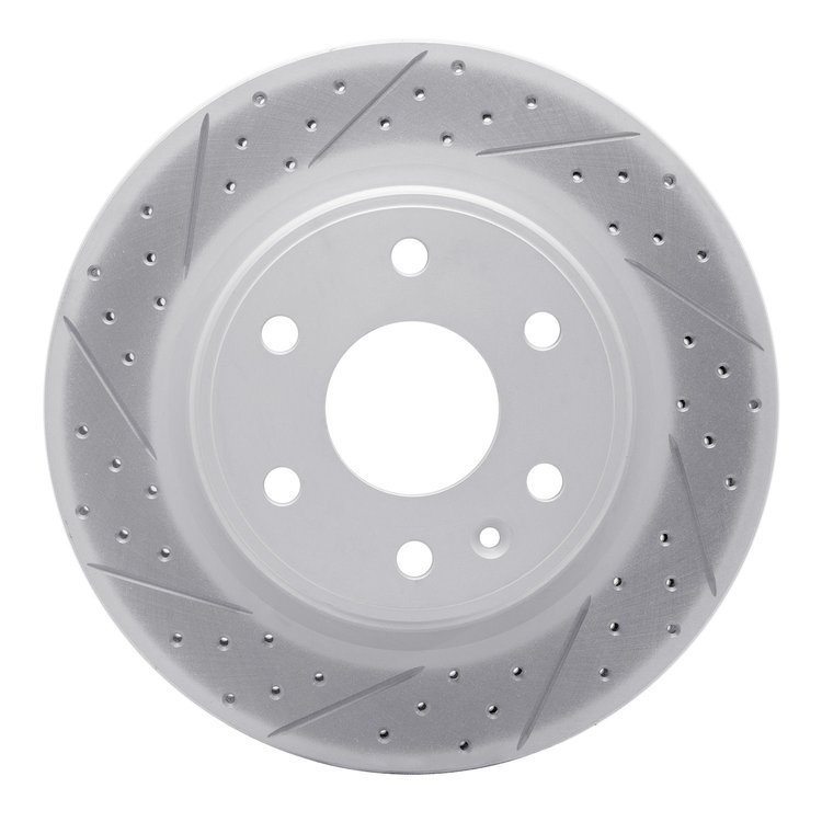 830-48054L Geoperformance Drilled/Slotted Brake Rotor, 2007-2017 GM, Position: Front Left