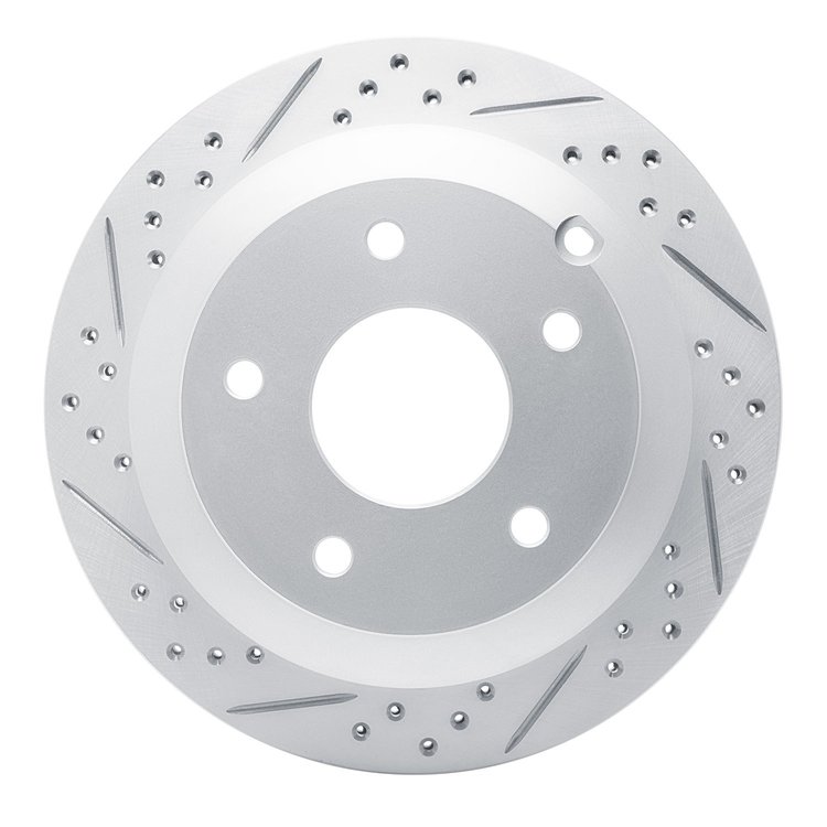 830-52017L Geoperformance Drilled/Slotted Brake Rotor, 2005-2006 GM, Position: Rear Left