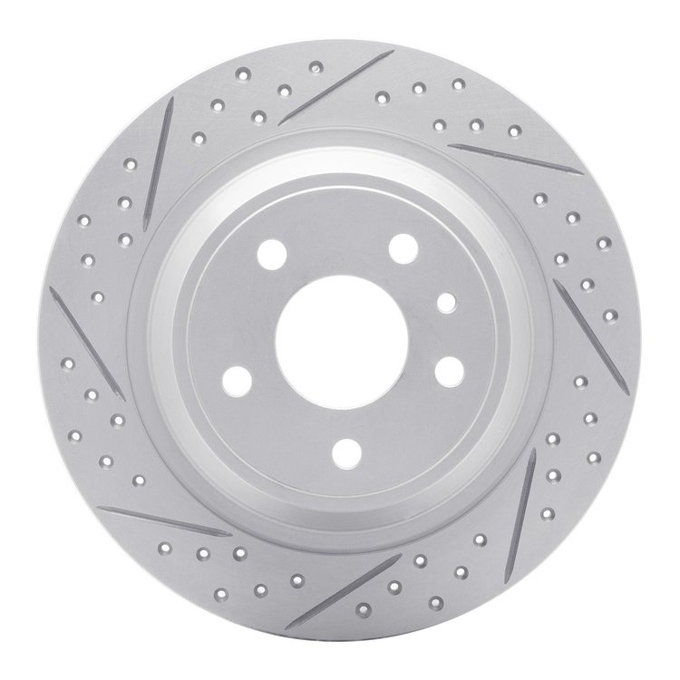 830-54068L Geoperformance Drilled/Slotted Brake Rotor, 2013-2020 Ford/Lincoln/Mercury/Mazda, Position: Rear Left