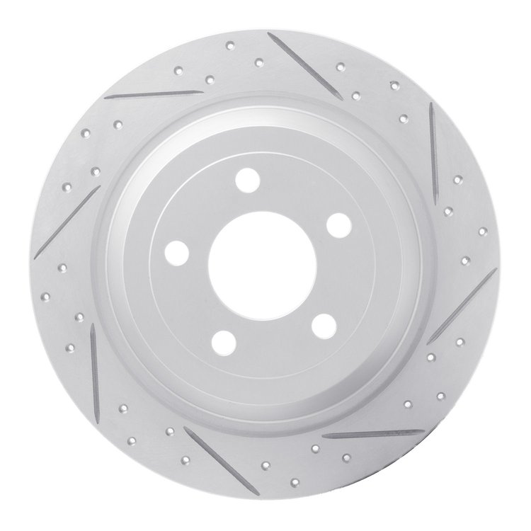 830-54076R Geoperformance Drilled/Slotted Brake Rotor, Fits Select Ford/Lincoln/Mercury/Mazda, Position: Rear Right