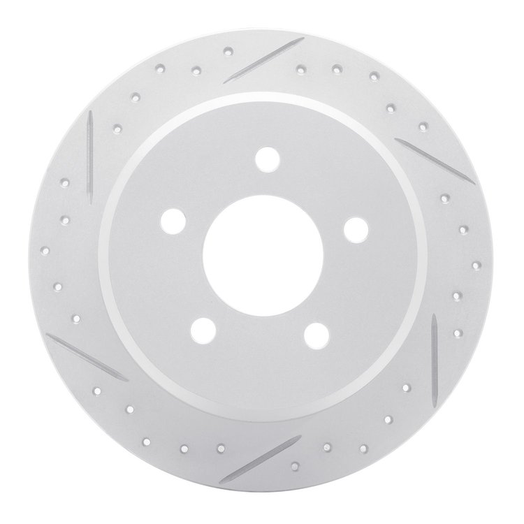 830-54142L Geoperformance Drilled/Slotted Brake Rotor, 1995-2002 Ford/Lincoln/Mercury/Mazda, Position: Rear Left