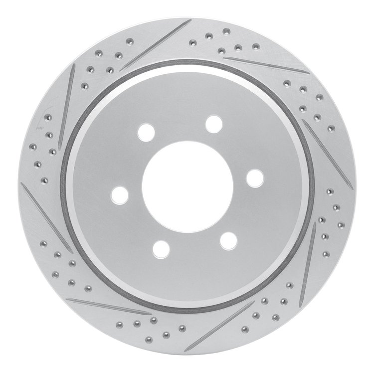 830-54181L Geoperformance Drilled/Slotted Brake Rotor, 2002-2006 Ford/Lincoln/Mercury/Mazda, Position: Rear Left