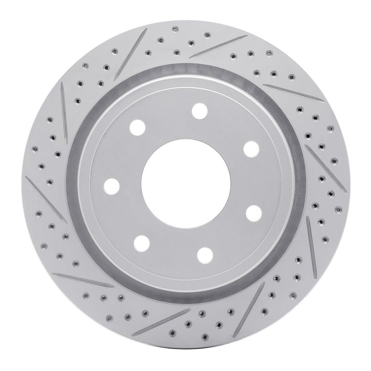 830-54218L Geoperformance Drilled/Slotted Brake Rotor, 2012-2014 Ford/Lincoln/Mercury/Mazda, Position: Rear Left