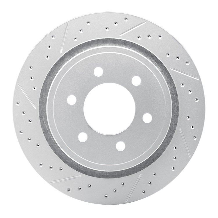 830-54220L Geoperformance Drilled/Slotted Brake Rotor, 2012-2020 Ford/Lincoln/Mercury/Mazda, Position: Rear Left