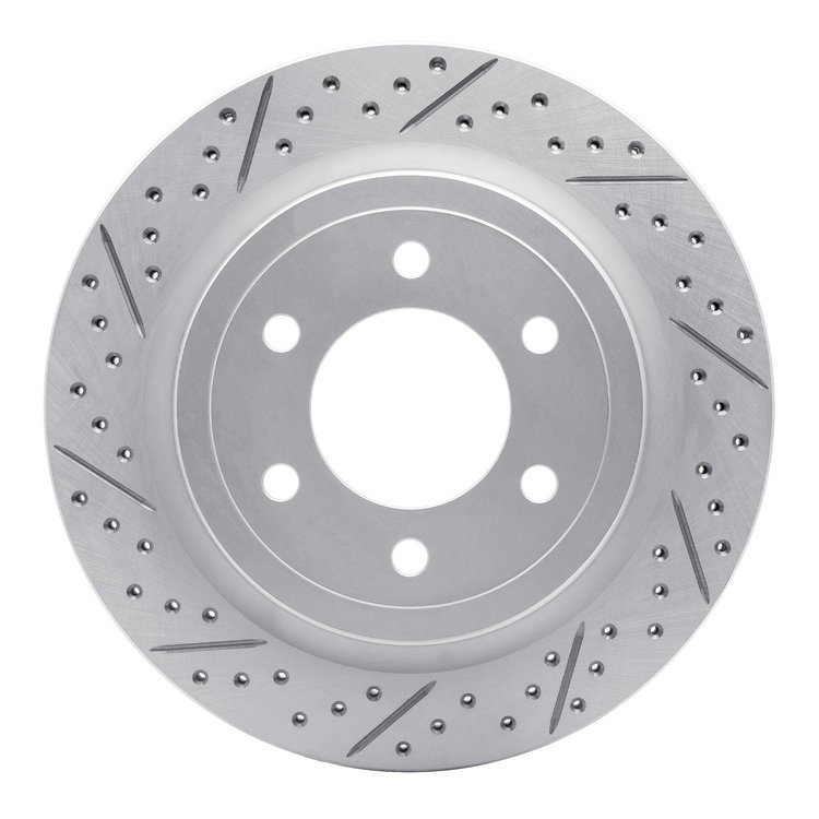 830-54267L Geoperformance Drilled/Slotted Brake Rotor, 2018-2021 Ford/Lincoln/Mercury/Mazda, Position: Rear Left