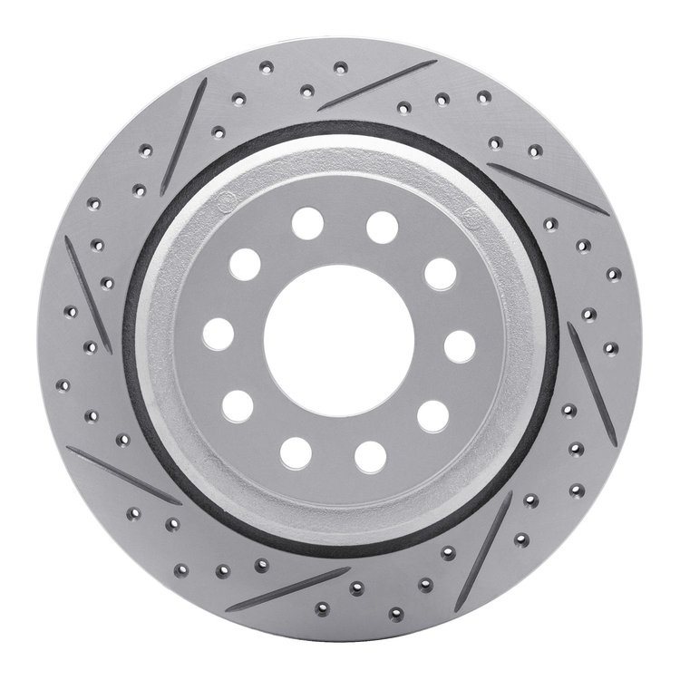 830-55003L Geoperformance Drilled/Slotted Brake Rotor, 2003-2011 Ford/Lincoln/Mercury/Mazda, Position: Rear Left