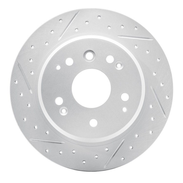 830-58019L Geoperformance Drilled/Slotted Brake Rotor, 2003-2011 Acura/Honda, Position: Rear Left