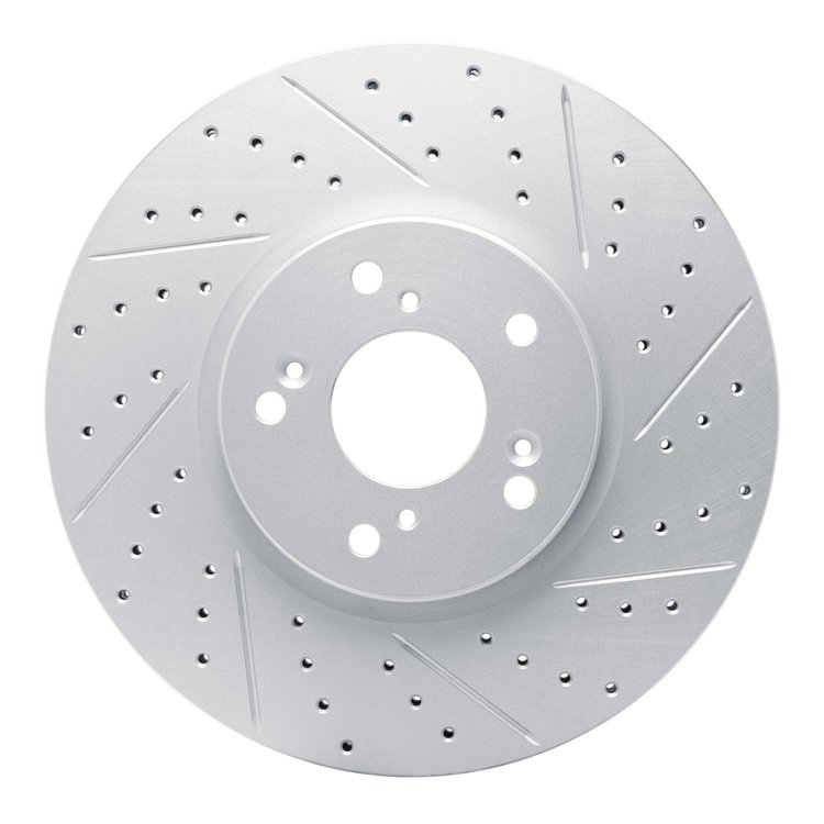 830-58020R Geoperformance Drilled/Slotted Brake Rotor, 2004-2008 Acura/Honda, Position: Front Right