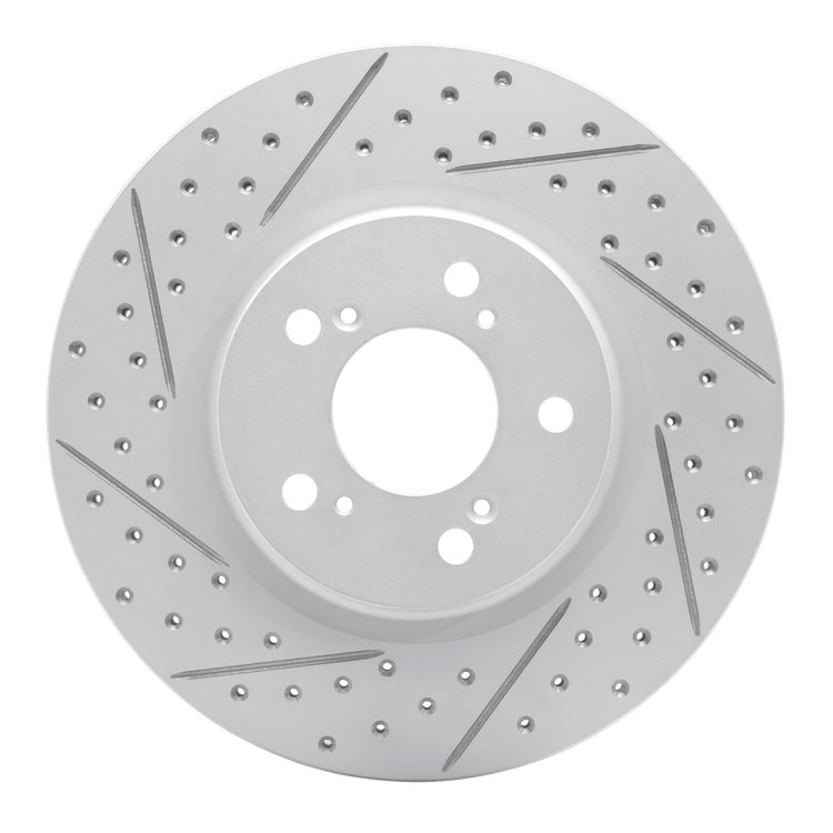 830-58021L Geoperformance Drilled/Slotted Brake Rotor, 2005-2012 Acura/Honda, Position: Front Left