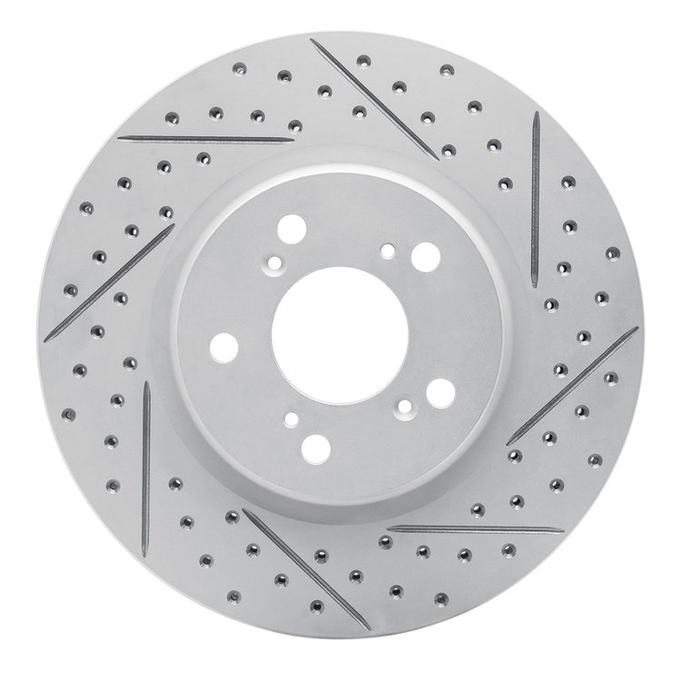830-58021R Geoperformance Drilled/Slotted Brake Rotor, 2005-2012 Acura/Honda, Position: Front Right