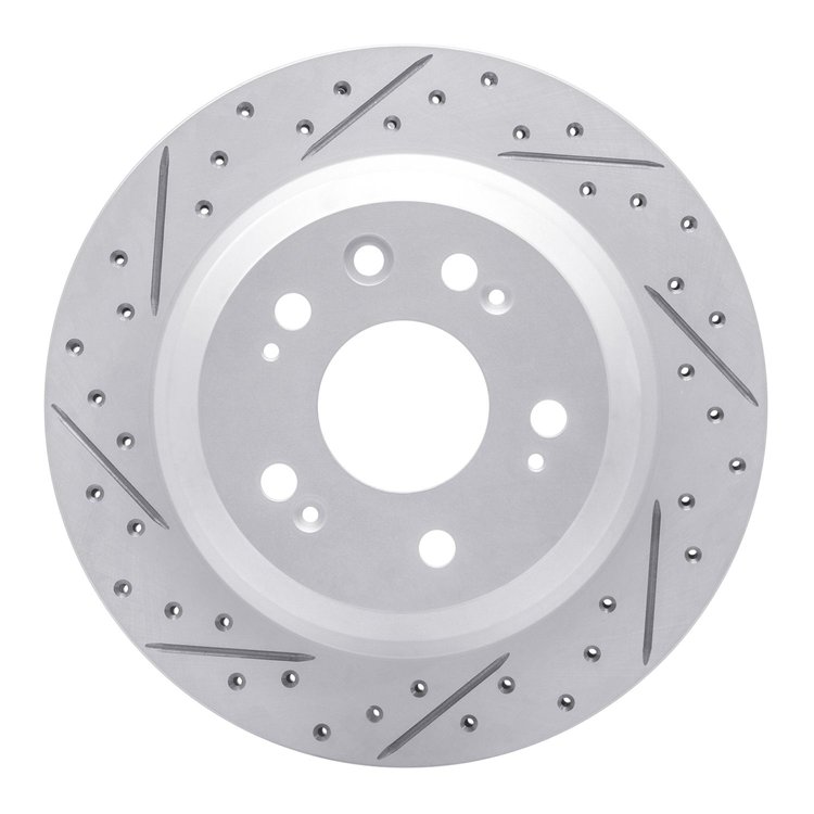 830-58022L Geoperformance Drilled/Slotted Brake Rotor, 2005-2012 Acura/Honda, Position: Rear Left