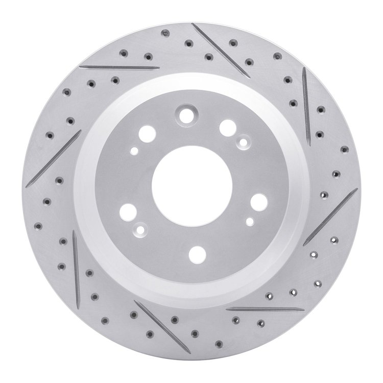 830-58022R Geoperformance Drilled/Slotted Brake Rotor, 2005-2012 Acura/Honda, Position: Rear Right