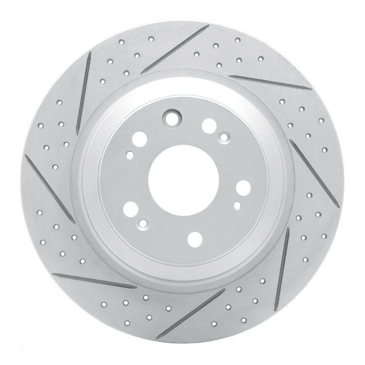 830-58023L Geoperformance Drilled/Slotted Brake Rotor, 2009-2014 Acura/Honda, Position: Rear Left