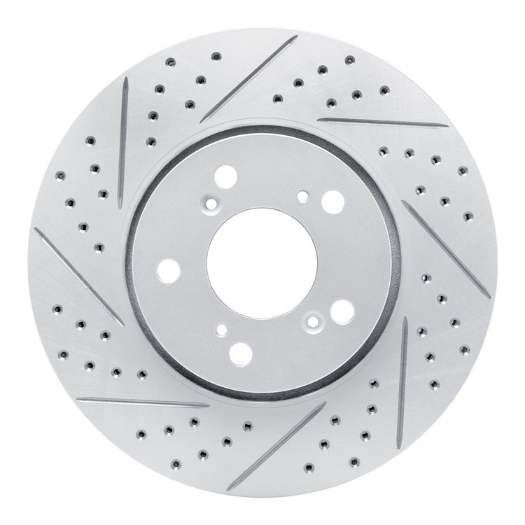 830-58025L Geoperformance Drilled/Slotted Brake Rotor, 2014-2020 Acura/Honda, Position: Front Left