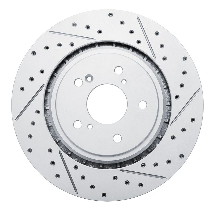 830-58026R Geoperformance Drilled/Slotted Brake Rotor, 2014-2020 Acura/Honda, Position: Front Right